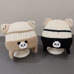 Mũ Len Bảo Vệ Tai Cho Bé Trai Và Bé Gái Mùa Đông Ấm Áp Phong Cách Đường Phố Trẻ Em Mũ Trùm Đầu Có Tai Dễ Thương