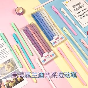 มาการอง6ชิ้น/เซ็ตปากกาหมึกเจลเครื่องเขียนสำนักงานนักเรียนหมึกดำ0.5มม