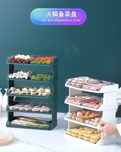 SG Stock Multilayer Food Storage Tray Dining Serving Organizer Platter Kitchen Food Hotpot Tools