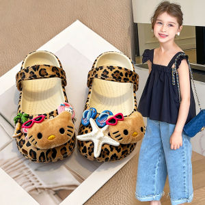Leopard Print Slip-resistant Mary Jane Summer Girls Sandals