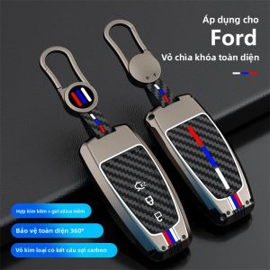 Vỏ Bảo Vệ Bao Da Hộp Đựng Chìa Khóa Điều Khiển Từ Xa Ô Tô Ford Cho Edge Fusion Mustang Explorer F150 F250 F350 Ecosport Không Cần Chìa Khóa