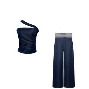 JUENONG | Áo Tank Top Dây Kéo Dài Không Đối Xứng Kiểu Spicy