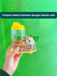 FOCAT Dispenser Makanan Hamster Transparan F37 Pet Feeder Anabul / Tempat Makan Hamster