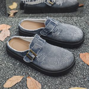 Dép Denim Đế Mềm Thoáng Khí Chống Trượt cho Mùa Hè