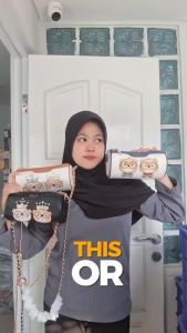 Tas Selempang Wanita Duo Bulat Piton Premium Fashion Beauty