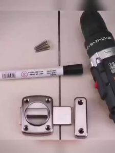 Chốt Cửa Bằng Kim Loại Chống Trộm Khóa Góc Phải Cho Nhà Vệ Sinh Cổng Trượt Phòng Tắm Hợp Kim Kẽm Chịu Lực Cao Bu Lông Móc Phần Cứng An Ninh