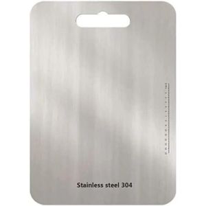 For Kitchen Portable Stainless Steel Cutting Board Double-Sided Food Grade Cutting Board Outdoor Cooking Titanium Cutting Boards