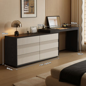 Minimalist Italian Flap Vanity Storage Table Bedroom End Extendable