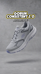 [Lazada Exclusive] Skechers Women GOrun Consistent 2.0 Advantage Running Shoes - 128606-GYLV Air-Cooled Goga Mat Kasut Sneaker Performance Sport Perempuan