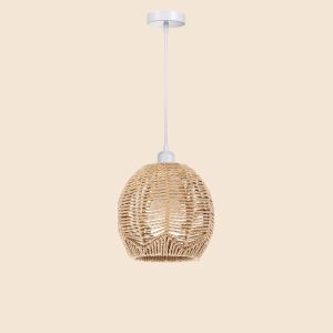 JOYINLED 15CM Mây Đan Treo Đèn Treo E27 Dây Giấy Đèn Chùm Bóng Đèn LED Không Bao Gồm Cho Nhà Hàng Gia Đình Cafe Quán Trà Trang Trí