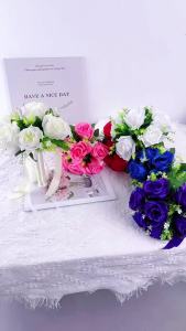 Bridal Flower Bouquet Wedding Supplies Artificial Silk Rose Peony Flower Wedding Bouquet Orchid Quality Bouquets