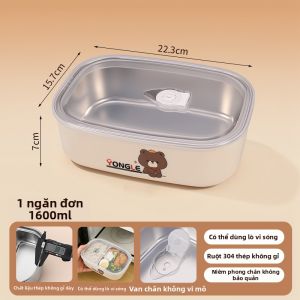 YONGLE | Hộp Cơm Inox Cách Nhiệt Có Thể Hâm Sôi Bằng Lò Vi Ba