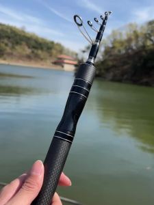 fishingfans | Cần Câu Cá Mini FISHINGFANS Cần Câu Carbon Thu Gọn Cần Câu Ngắn Lực Trung Bình Chiều Dài 52 56 6 Dùng Cho Hồ Sông Đập Ao Suối Trọng Lượng Mồi 5-20g