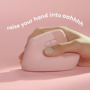 Logitech Lift Vertical Ergomic Mouse เมาส์ไร้สาย เสียงเงียบ เชื่อมต่อบลูทูธ รับประกันศูนย์ไทย 1 ปี