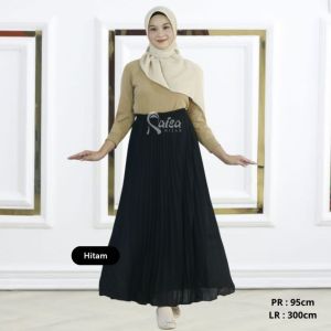Rok Plisket Cantik Bahan Ceruty Full Furing Buatan Raisa