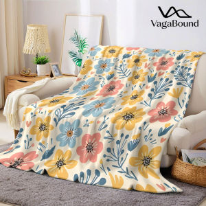 BILIBILI | Pastel Ditsy Floral Flannel Blanket Warm Soft Halloween Christmas Decorative Couch Warm Cozy All-Season Gift