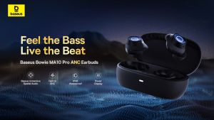 [OSCAR FAVOURITE] Baseus Bowie MA10 Pro Wireless IPX6 Waterproof Bluetooth Earphone With Active Noise Cancellation Super Long Battery Life Wireless Earbuds Premium Sound With 4 ENC Mics