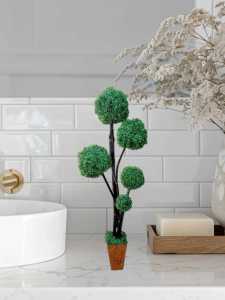bunga sudut ruangan bonsai bulat