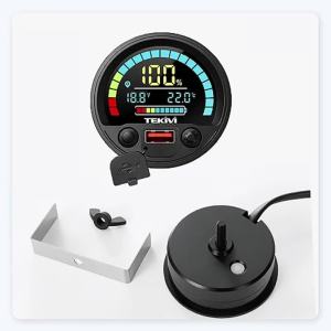 ANENG | Máy Đo Nhiệt Độ Điện Áp Chỉ Báo Dung Lượng Pin LCD Đa Chức Năng Với Cổng Sạc Nhanh QC3.0 USB Type-C DC8-30V
