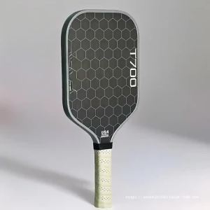 Pickleball Paddle Carbon Fiber T700 Polymer Honeycomb Core Carbon Friction Surface Enhanced Power Rotation and Control 16mm