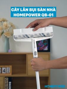 Cây lăn bụi sàn nhà 24cm CB-01 Homepower 60 tờ/cuộn - Keo siêu dính tay cầm dài kích thước lớn