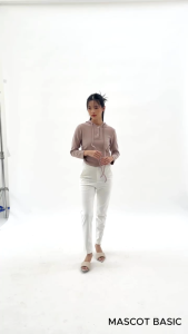 MASCOT Atasan Wanita Hoodie Serut Tangan Panjang (042) Crop Blouse Knitt Rib