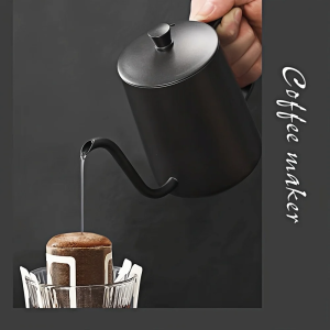 600ml Hand-Poured Coffee Pot with Handle And Lid Perfect for Brewing Delicious Coffee at Home