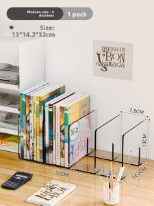 ZHIFAN | Transparent Acrylic Book Stand Shelf Organizer