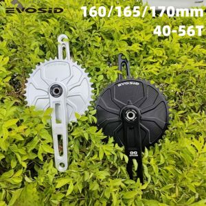 EVOSID Road Bike Crankset 160/165/170mm Hollow Crank Integrated Fire Chainring Folding Bicycle 40/42/44/46/48/50-56T Chainwheel