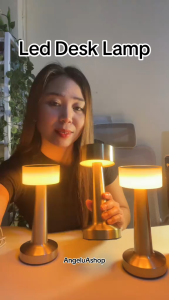 Slamp LED Table Lamp Indoor Lighting Desk Light Touch Sensor Wireless Soft Light Bedroom Light Simple Can Adjust Brightness Night Light Three Light-Color Transformations Table Light Apply to Bar Cafe Hotel Bedroom