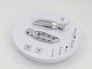 Motorcycle Foot Pegs Silver Electroplated Upgrade Widened Contact Surface Comfortable for Long-Distance Riding