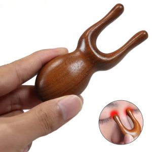 Natural Wooden Nose Guasha Massage Tools Nose Shaper Nose Lifting Tool Facial Massage Stick Pointing Massage Lift Skin Fade Dark Circles Nose Eyes Ears