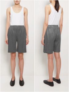 Slimming Folded Shorts High Waist Pleated Skirt Style Womens Casual Pants Commute Simple Polyester Fiber Autumn Season