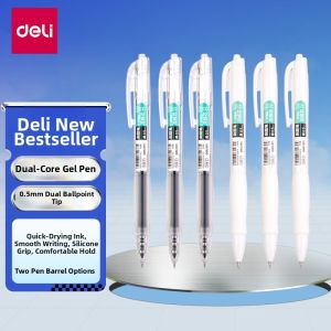 deli | Quick-drying Dual Core Click Mechanical Pen Black