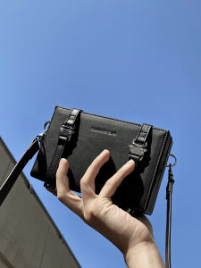 Ins Trendy Mens Mini Square Bag High-End Street Style Shoulder Crossbody Bag with Magnetic Buckle SUNMAN Brand