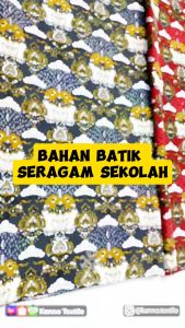 Kain Batik Seragam Sekolah SD/SMP/SMA BS05 Warna Merah/Biru/Abu
