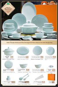 mornenjoy | Luxurious High-White Porcelain and Celadon Dinnerware Set