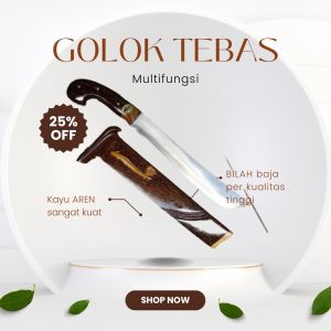 Pisau Golok Baja Karbon Tebal – Alat Pertanian dan Outdoor