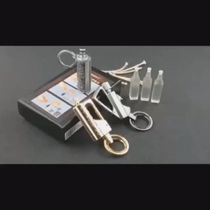 Metal Keychain Lighter Multi Function Refillable Waterproof Flint Fire Starter Bottle Opener Outdoor Survival Camping Hiking