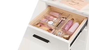 【1-3 Days Delivery】4 Sizes Kitchen Drawer Organizer Transparent Container Drawer Organizer Desk Storage Box