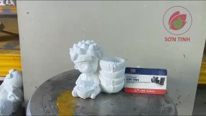 Tượng thạch cao ống cắm bút Naruto ăn mì Dễ Thương (Không kèm màu) tô tượng đồ chơi cho trẻ