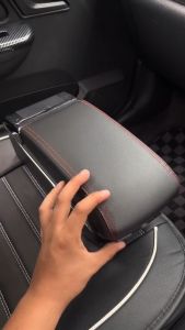 HONDA CITY GM6 2014 - 2019 Armrest Premium Quality S-Class Black Leather Arm Rest with USB Charger Extension & Cup Holder