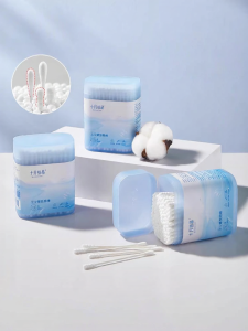 SHI YUE JIE JING | Dual-Head Baby Ear and Nose Cleaner Ultra-Fine Cotton Swabs