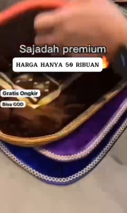 Sajadah Motif Turkey Embus Non Rumbai Bahan Tebal Busa Empuk Ukuran Jumbo 70 x 110 CM