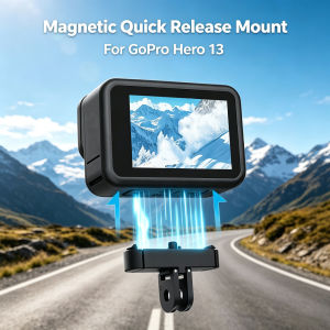 Aluminum Alloy Magnetic Quick Release Adapter 1/4"-20 Thread Dual Jaw Conversion Mount for GoPro Hero 13 Action Camera Accessory