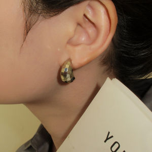 Original Design Multi-Faceted Mosaic Elegant Commuter Women's Fashion Earrings: Geometric Pattern Handmade Jewelry