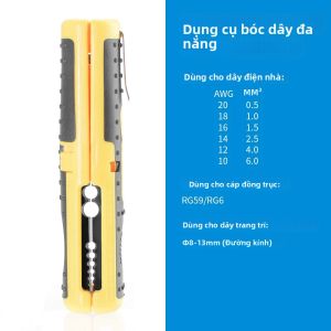 Đa Chức Năng RG59 RG6 Kìm Cắt Dây Cáp Kìm Cầm Tay Thuận Cả Hai Tay Dụng Cụ Cầm Tay Chống Trượt Di Động Có Kẹp