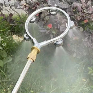 หัวฉีดแบบวงกลมแรงดันสูงหัวฉีดแบบวงกลมห้ารูหัวฉีดสปริงเกลอร์สแตนเลสดอกไม้น้ำและต้นไม้