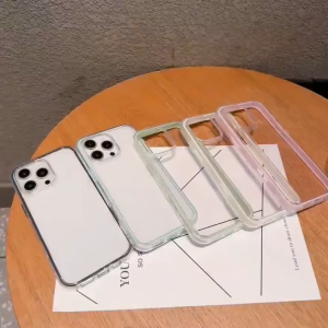 2-in-1 high transparency acrylic phone case for iPhone 11 12 13 14 15 16 Pro Max Plus casing Simple anti fall hard cover for iPhone case