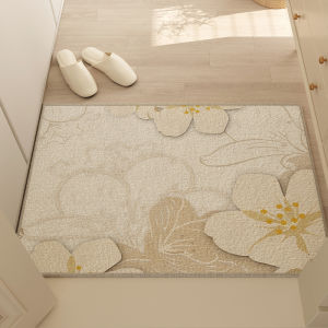 Entrance Hall Floor Mat Anti-Slip Velvet Carpet for Doorway Corridor High-End Feel Home Textile Rectangular Machine Washable